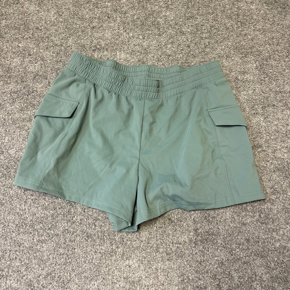 Avalanche Shorts Womens Size Large Green Cargo Stretch Hiking Active Outdoor